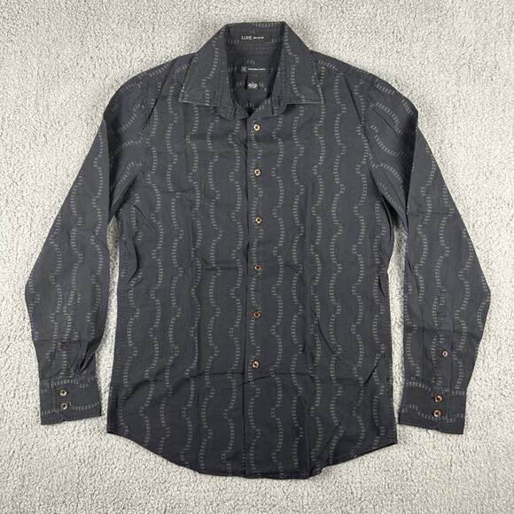 INC International Concepts Men's Small Black White Long Sleeve Button Up Shirt - Picture 1 of 11